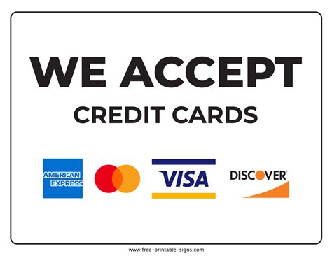 we accept credit debit and contactless cards sign|we accept credit cards printable.